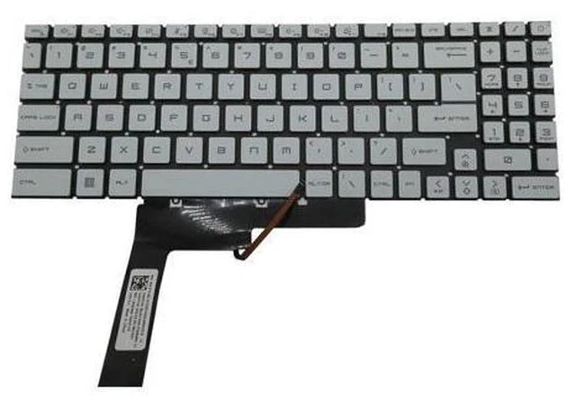 Alt view image 3 of 5 - Replacement keyboard for Monochrome Backlit US Keyboard For MSI Pulse GL76-11U 11UCK GL76-12U 12UDK 12UCK
