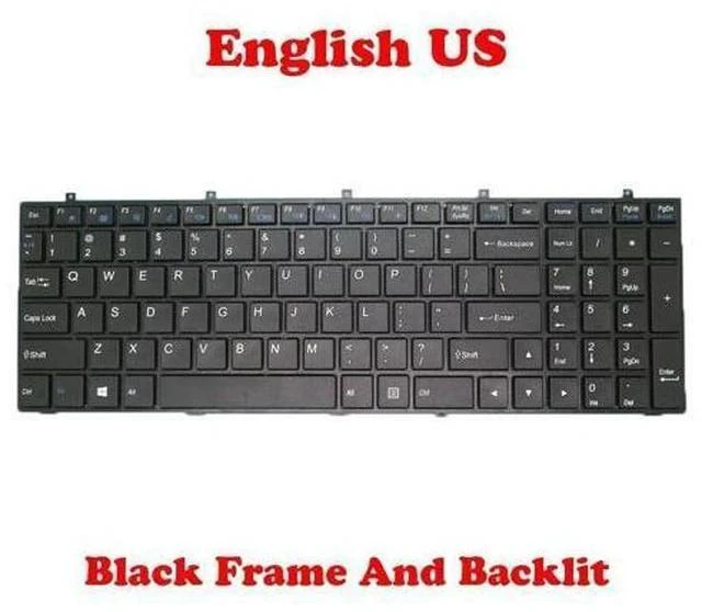 Main image of Replacment keyboard Backlit Keyboard For CLEVO W370ET MP-13H83USJ4301 6-80-W6700-010-1G English
