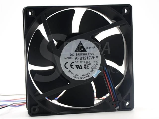 Alt view image 2 of 6 - AFB1212VHE -R00 RD signal 120mm 12cm DC 12V 0.90A 3-pin server inverter axial blower cooler cooling fan