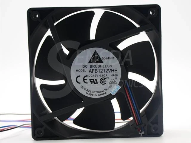 Alt view image 3 of 6 - AFB1212VHE -R00 RD signal 120mm 12cm DC 12V 0.90A 3-pin server inverter axial blower cooler cooling fan