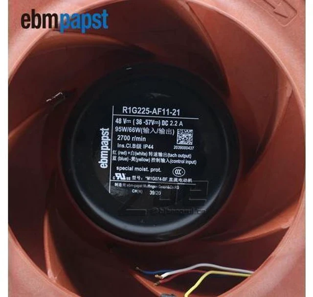 Alt view image 6 of 7 - Original New ebmpapst R1G225-AF11-21 DC48V 2.2A M1G074-BF Turbo Centrifugal Fan Frequency Converter Cooling Fans