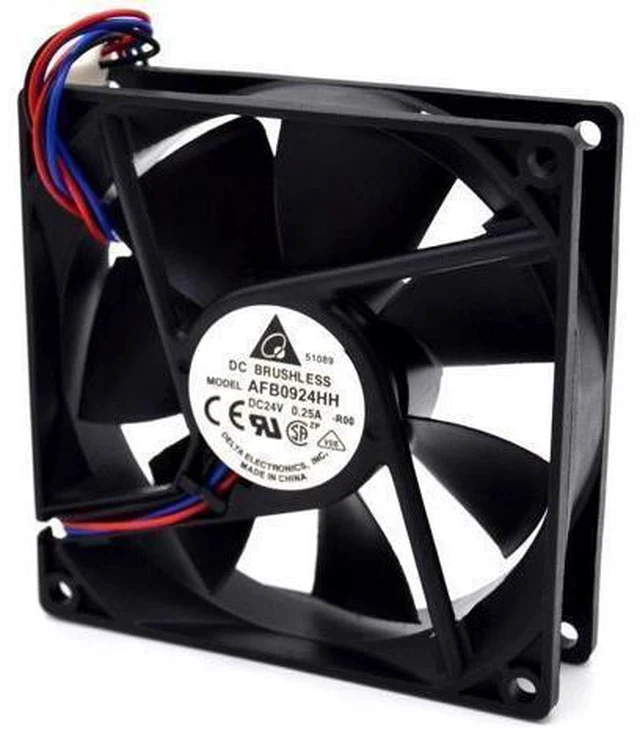 Alt view image 2 of 6 - New and Original AFB0924HH 92*92*25mm 24V 0.25A converter cooling fan for Delta