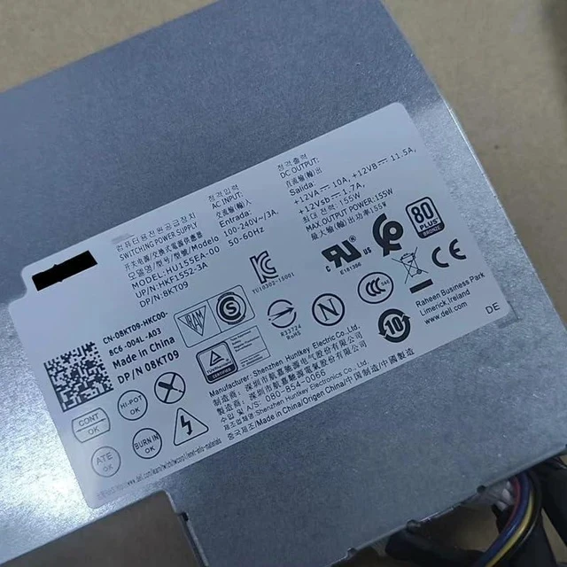 Alt view image 4 of 6 - PSU for Opti Plex 3240 3440 7440 AIO 155W Power Supply HU155EA-00 H155EA-00 D155EA-00 HKF1552-3A 143FN 3PYMT 8KT09