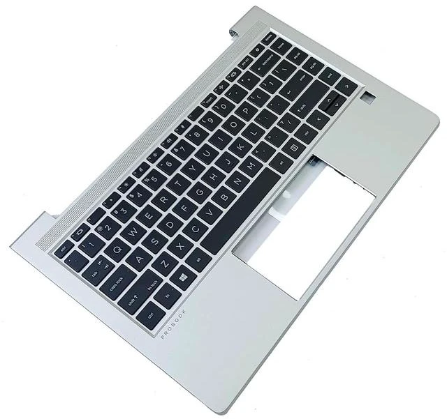 Alt view image 6 of 7 - M23770-001 Replacement for HP Probook 440 G8 445 G8 Laptop Upper Top Cover Case Palmrest Not-Backlit US Keyboard Assembly Part Silver