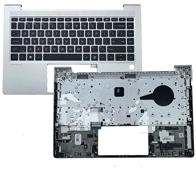 Alt view image 3 of 7 - M23770-001 Replacement for HP Probook 440 G8 445 G8 Laptop Upper Top Cover Case Palmrest Not-Backlit US Keyboard Assembly Part Silver