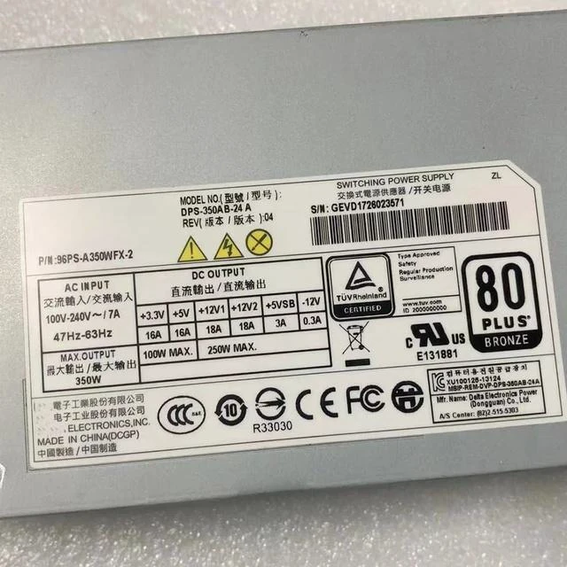 Alt view image 4 of 5 - DPS-350AB-24 A DPS-350AB-24A FSP300-50AV(PF) PSU Small 1U 350W Power Supply