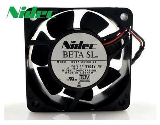 Alt view image 5 of 5 - Nidec New original D06A-24TS8 01 24V 0.15A 6CM 60*60*25MM 6025 2-wire dual ball bearing ultra-quiet cooling fan