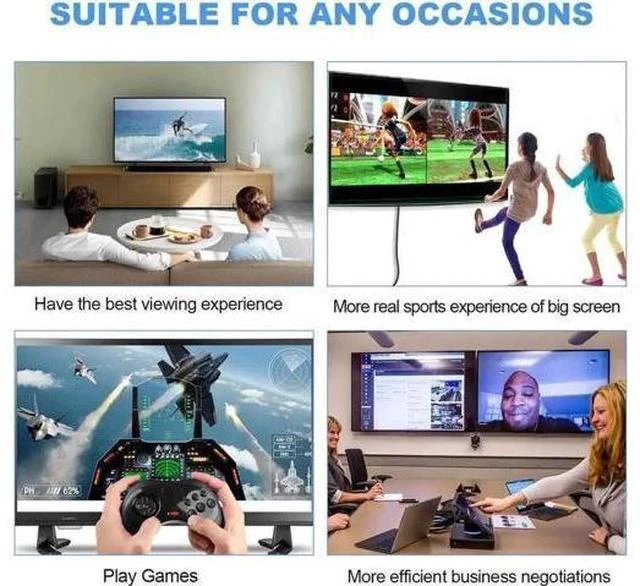 Alt view image 5 of 7 - 33FT DP 1.4 Optical Fiber Cable Displayport 1.4 8K@60Hz 4K 144Hz 32.4Gbps for HDTV Projector RTX 3070 3080
