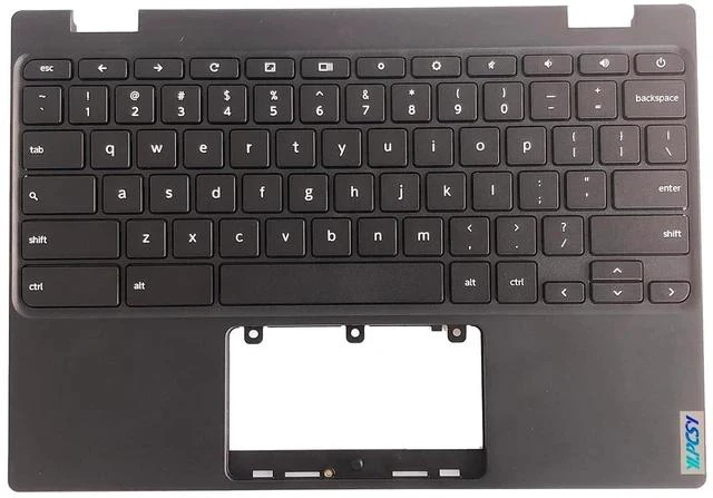 Main image of Replacement for Lenovo 100e Chromebook 2nd Gen MTK 81QB Laptop Upper Top Cover Case Palmrest Not-Backlight Keyboard Assembly Part 5CB0X55485 5CB0U26489 Black