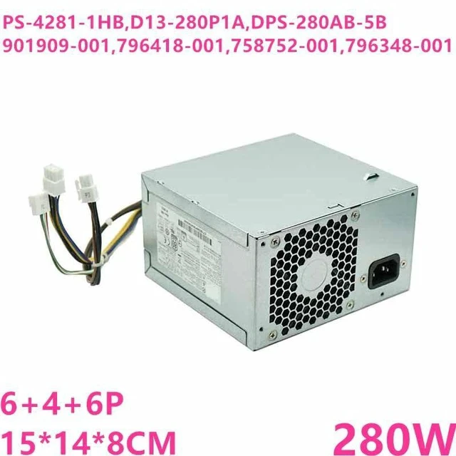 Alt view image 2 of 6 - PSU for H P 600 680 800 880 G2 280W Power Supply PCE015 PCE016 796418-001 PS-4281-1HB D13-280P1A DPS-280AB-5 B
