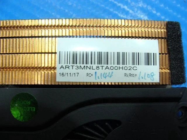 Alt view image 3 of 5 - Cpu cooling fan for CyberPower PC 15 Vector 2 15.6 inches with Heatsink ART3MNL8TA