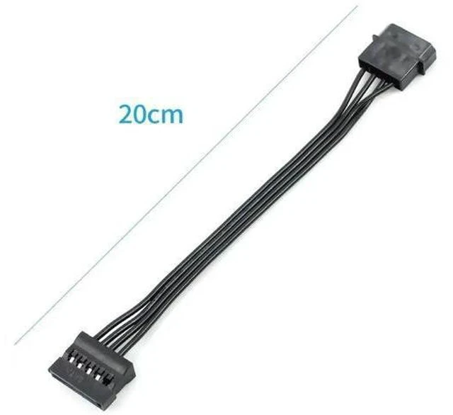 Alt view image 4 of 4 - 1PCS Molex 4 Pin IDE Female to Dual SATA Power Cable, IDE to SATA Power Adapter for Hard Drive & Optical Drive