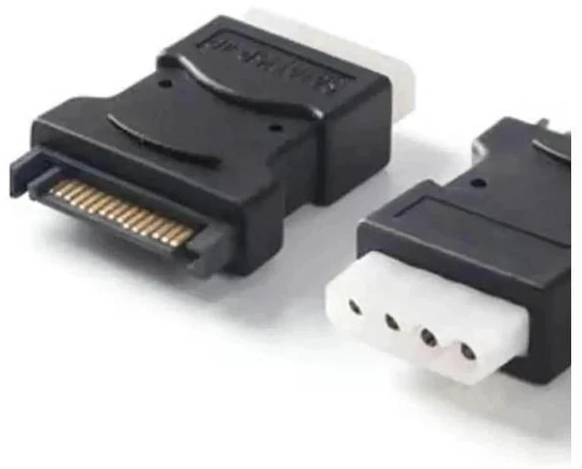 Alt view image 4 of 6 - 2PCS 4Pin Molex IDE to SATA 15Pin Power Adapter Cable, Male Big 4Pin to SATA Female Power Converter for HDD SSD