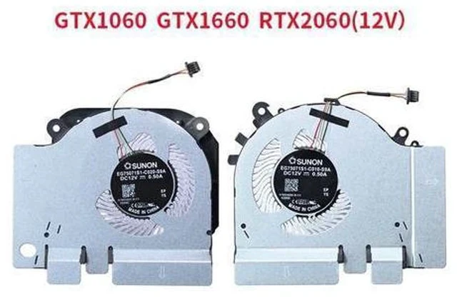 Alt view image 2 of 4 - Gpu and Cpu cooling fan for Xiaomi 15.6 171501 171502 XMG1902 GTX1050 1060 RTX2060
