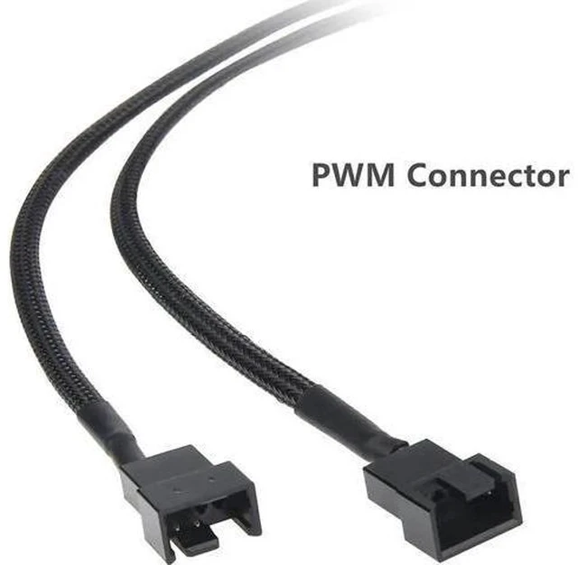 Alt view image 5 of 5 - 10 Inch Black Sleeved 15Pin SATA to Dual 3Pin/4Pin PWM Fan Y Splitter Cable, SATA Power to 2 PC Case Cooling Fans Adapter Cord