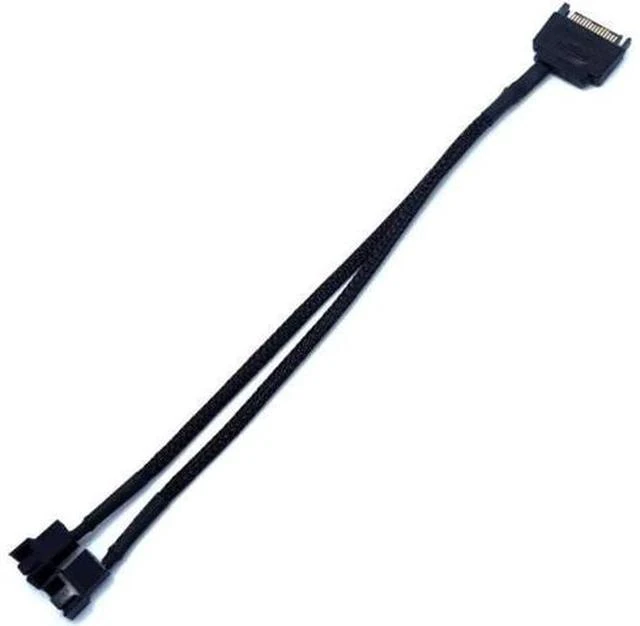 Main image of 1 to 2 Splitter SATA to 3Pin & 4Pin Fan Adapter Cable for Motherboard CPU Cooling