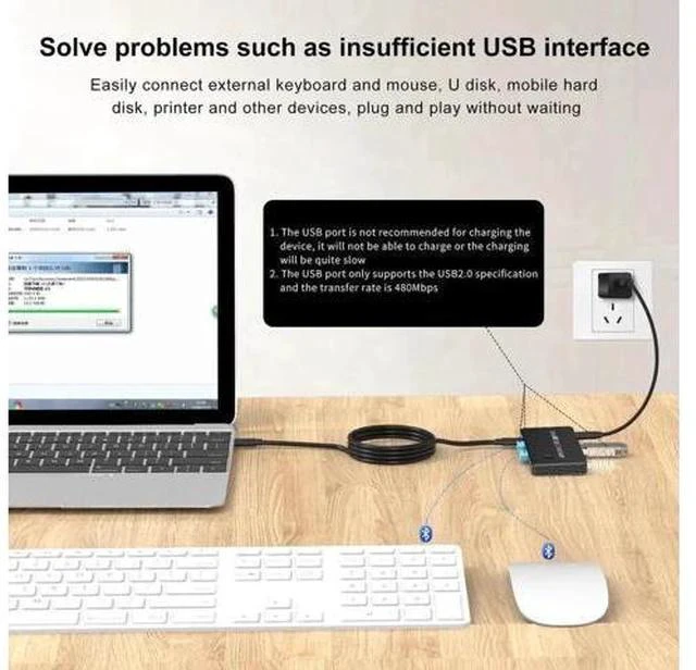 Alt view image 4 of 6 - Thunderbolt 3 / Thunderbolt 4 USB-C to DP KVM Switch, 3 USB 2.0 Ports, Support 8K@60Hz & 4K@144Hz DP 1.4, for Monitor, Keyboard, Mouse & Printer