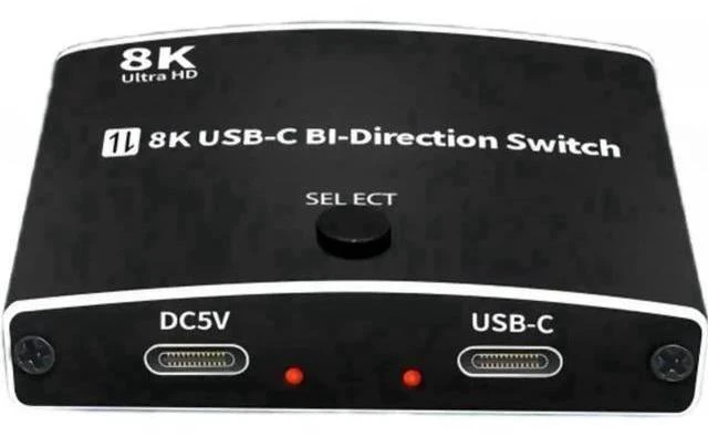 Main image of Bi-Directional USB-C KVM Switch 2 in 1 / 1 in 2, Support 8K@60Hz Video & 10Gbps Data, Compatible with Thunderbolt 3/4 USB-C Devices