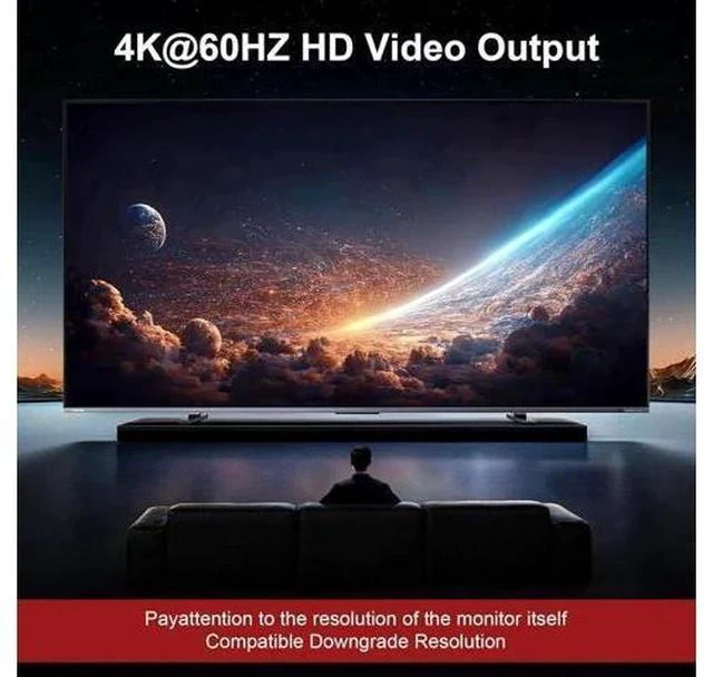 Alt view image 4 of 7 - 2 Port Dual Monitor HDMI KVM Switch 4K@60Hz USB 3.0, Cross Display Supported, with 3 USB 3.0 Ports & Audio Jack for 2 PCs Share 2 Displays