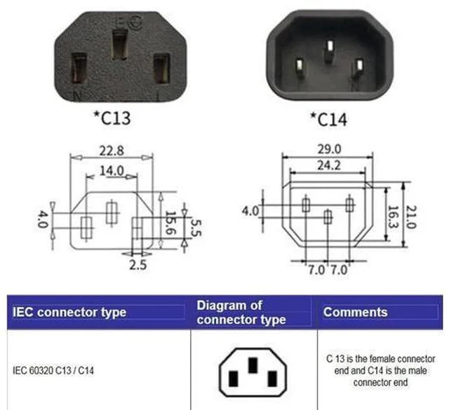 Alt view image 6 of 7 - IEC C14 Male to Up Angled C13 Female Power Adapter 10A 250V 90 Degree Vertical Extension Connector for Computer Monitor PDU Printer Chassis