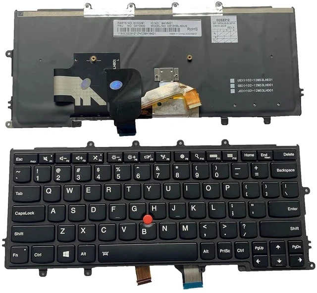Alt view image 2 of 5 - Laptop Replacement US Layout with backlight Keyboard For Lenovo Thinkpad X230s X240 X240S X240I X250 X260 X270 01AV519 01AV530 04X0196 04X0207 04X0213 04Y0920 04Y0930 04Y0937 0C02328 0C44716