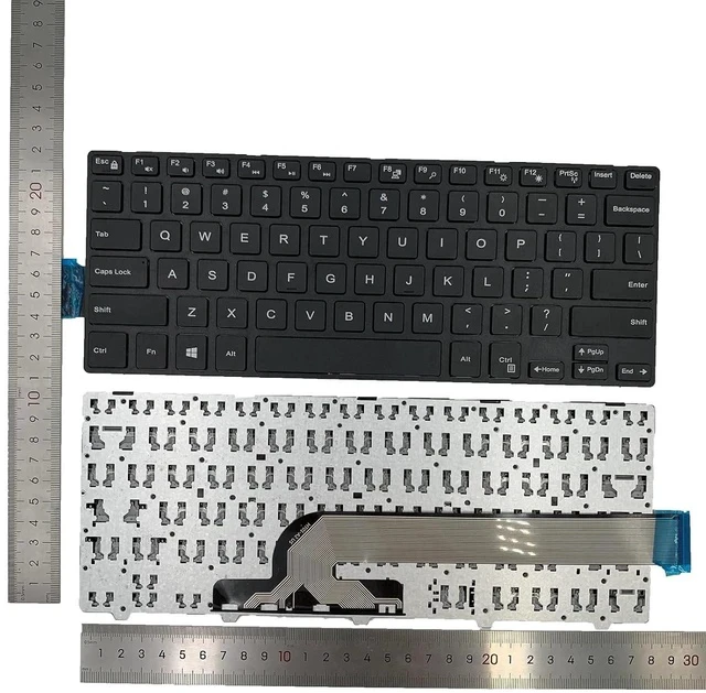 Alt view image 2 of 7 - Laptop Replacement Keyboard for Dell Inspiron 3442 Series 14-5000 14-5447 14-3000 3443 3451 3452 3458 3446 3448 N5447 N3442 14CR 14MR 050x15 SN8233 US Layout No Backlight US Layout Black