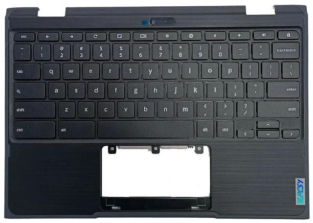 Main image of Replacement for Lenovo 300e Chromebook 2nd Gen 81MB Laptop Upper Top Cover Case Palmrest Not-Backlight Keyboard Assembly Part with Camera 5CB0T79500 Black