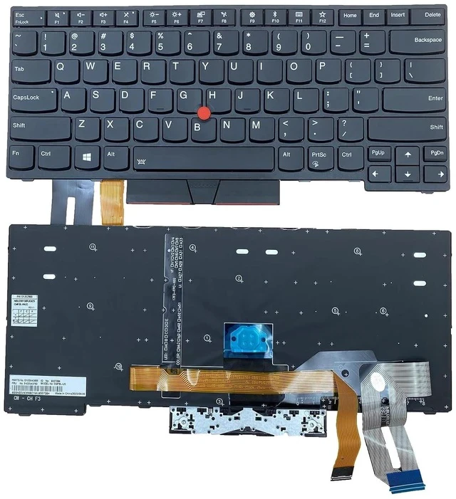 Alt view image 2 of 6 - Laptop Replacement US Layout with Pointing with Backlight Keyboard for Lenovo Thinkpad T480s, T490, E490, L480, L490, L380, L390, L380 Yoga, L390 Yoga, E490, E480 01YP360 01YP280 01YP440