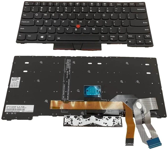 Alt view image 3 of 6 - Laptop Replacement US Layout with Pointing with Backlight Keyboard for Lenovo Thinkpad T480s, T490, E490, L480, L490, L380, L390, L380 Yoga, L390 Yoga, E490, E480 01YP360 01YP280 01YP440