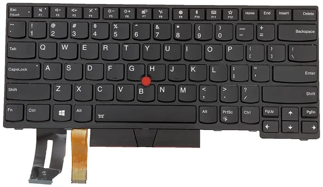 Alt view image 6 of 6 - Laptop Replacement US Layout with Pointing with Backlight Keyboard for Lenovo Thinkpad T480s, T490, E490, L480, L490, L380, L390, L380 Yoga, L390 Yoga, E490, E480 01YP360 01YP280 01YP440