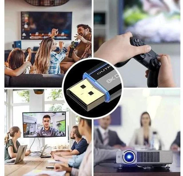Alt view image 3 of 7 - 3.3FT Black Fiber Optic DP 1.4 Cable, 32.4Gbps High Speed DisplayPort Cord Supports 8K@60Hz,4K@144Hz 3D HDR HDCP2.2 for VR Headset Gaming Monitor PC HDTV Projector