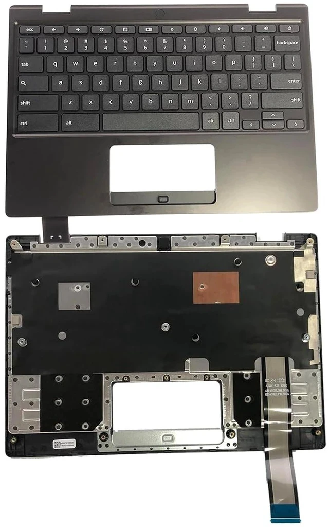 Alt view image 2 of 7 - 90NX03V1-R31US0 Replacement for Asus Chromebook 11 CR1100CKA Laptop Upper Top Cover Case Palmrest Not-Backlit US Keyboard Assembly Part