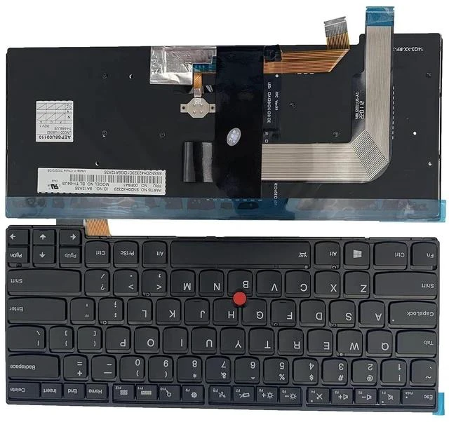 Main image of Laptop Replacement US Layout with Backlit Keyboard for Lenovo ThinkPad T460s T470s 00PA452 00PA534 01YT142 01EN682 01EN723 00PA564 01EN723 00PA440 00PA522 01YT129 01YR075