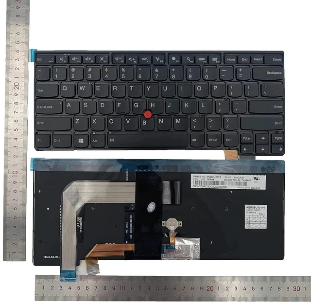 Alt view image 2 of 5 - Laptop Replacement US Layout with Backlit Keyboard for Lenovo ThinkPad T460s T470s 00PA452 00PA534 01YT142 01EN682 01EN723 00PA564 01EN723 00PA440 00PA522 01YT129 01YR075