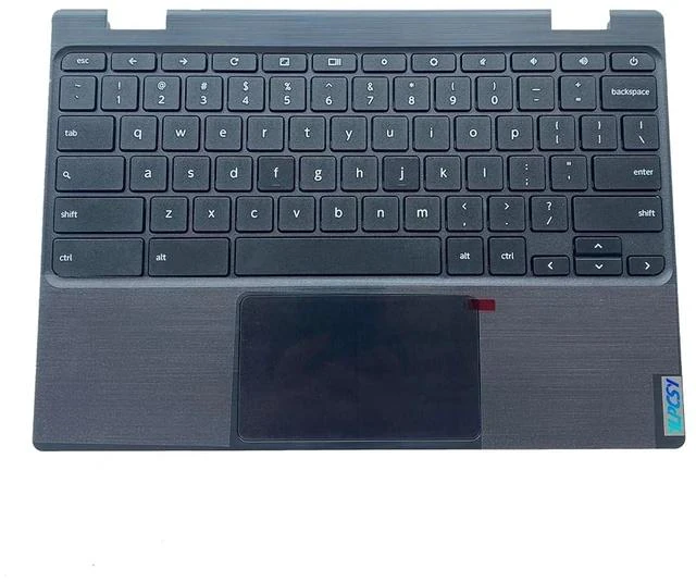 Main image of Replacement for Lenovo 100e Chromebook 2nd Gen MTK 81QB Laptop Upper Top Cover Case Palmrest Not-Backlight Keyboard Touchpad Assembly Part 5CB0X55485 5CB0U26489 Black
