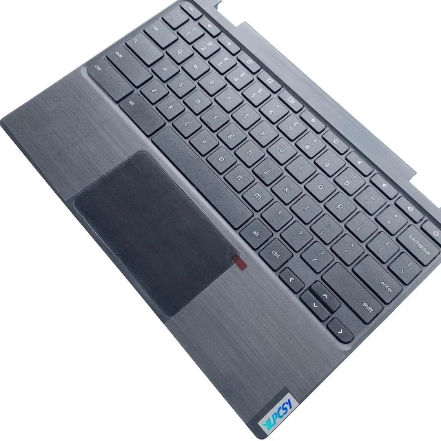 Alt view image 7 of 7 - Replacement for Lenovo 100e Chromebook 2nd Gen MTK 81QB Laptop Upper Top Cover Case Palmrest Not-Backlight Keyboard Touchpad Assembly Part 5CB0X55485 5CB0U26489 Black