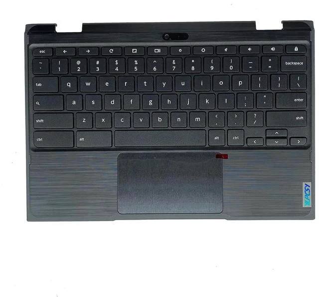 Main image of Replacement for Lenovo 300e Chromebook 2nd Gen 81MB Laptop Upper Top Cover Case Palmrest Not-Backlight Keyboard Touchpad Assembly Part with Camera 5CB0T79500 Black
