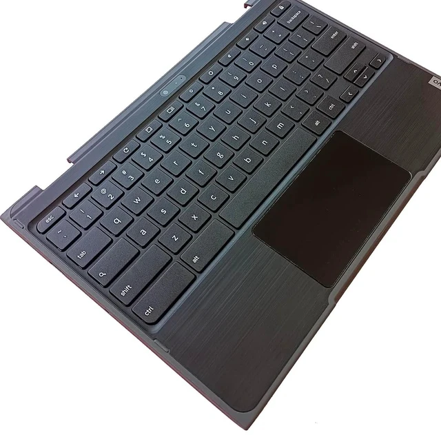 Alt view image 3 of 7 - Replacement for Lenovo 300e Chromebook 2nd Gen AST 82CE Laptop Upper Top Cover Case Palmrest Backlight Keyboard Touchpad Assembly Part with Camera 5CB0Z21553 Black