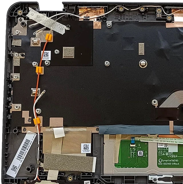 Alt view image 6 of 7 - 5M11C94743 5M11G97058 Replacement for Lenovo 300e Chromebook Gen 3 82J9 82JA Laptop Upper case Palmrest Assembly Part with US Keyboard and Touchpad (NO WFC Hole) LTE