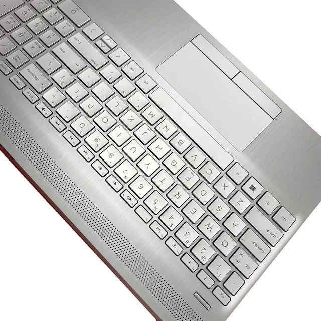 Alt view image 5 of 7 - Replacement for HP 15-DW 15S-DU 15S-DY 15-DW0081WM HP 15-DW1081WM 15-DW1083WM 15-DW0083WM Laptop Upper Top Cover Case Palmrest Non-Backlit Keyboard Touchpad Assembly Part L52023-001 Sliver