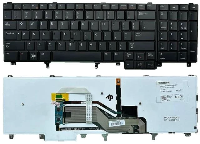 Main image of Laptop Replacement US Layout with Pointing with Backlight Keyboard for Dell Latitude E5520 E5520m E5530 E6520 E6530 E6540 Precision M4600 M4700 M6600 M6700 HG3G3 0HG3G3 07T425 NSK-DW2BC 01