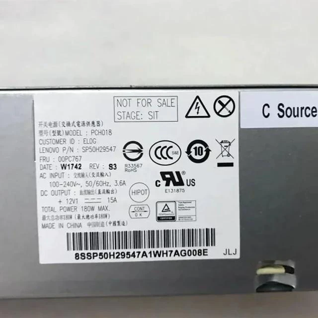 Alt view image 3 of 3 - PCH018 PA-1181-7 6Pin+4Pin 180W PSU Switching Power Supply for Len OVO 510S M420