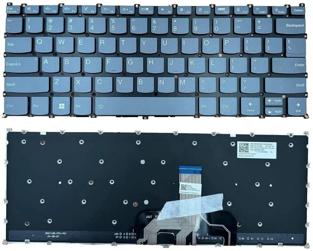 Alt view image 2 of 6 - Laptop Replacement US Layout with Backlight Keyboard for Lenovo Yoga 7 14IAL7 14ARB7 ARB7 Yoga 14c IAL7, Notebook PT4SB-US V215220AS1 SN21F91212 SN21G96020