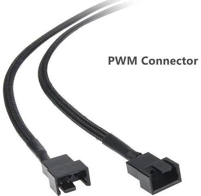 Alt view image 3 of 5 - 10 Inch Black Sleeved SATA Fan Y Splitter Cable, 15Pin SATA to Dual 3Pin/4Pin TX3 TX4 PWM Case Fan Power Adapter Cord