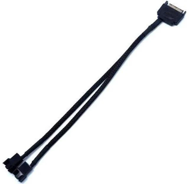Main image of 1 to 2 SATA to 3/4 Pin Fan Adapter Cable, Motherboard Fan Extension Cord