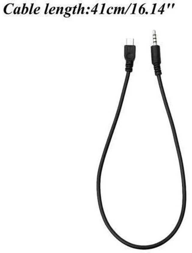 Alt view image 2 of 3 - 40cm Micro USB Male to 3.5mm Stereo Male AUX Audio Cable, Micro USB to 1/8 Inch Aux Adapter Cord for Car Stereo & Wired Headphones