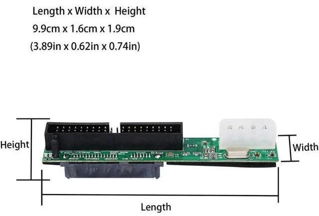 Alt view image 5 of 5 - SATA Female to 40Pin Male 3.5" IDE Adapter, IDE Hard Drive to SATA Interface Converter for Desktop PC