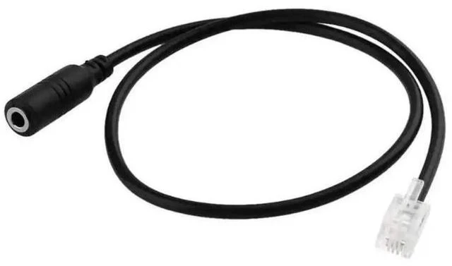 Alt view image 3 of 4 - RJ9 4P4C Male to 3.5mm Female Headset Adapter Cable, 3.5 Jack to RJ9 Cord Compatible with Avaya Desk Phones