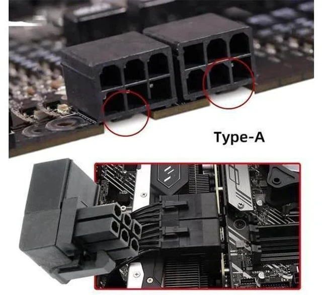 Alt view image 2 of 7 - 2 Pack 90 Degree Up/Down ATX 6Pin Male to Female GPU Power Angle Adapter Connector