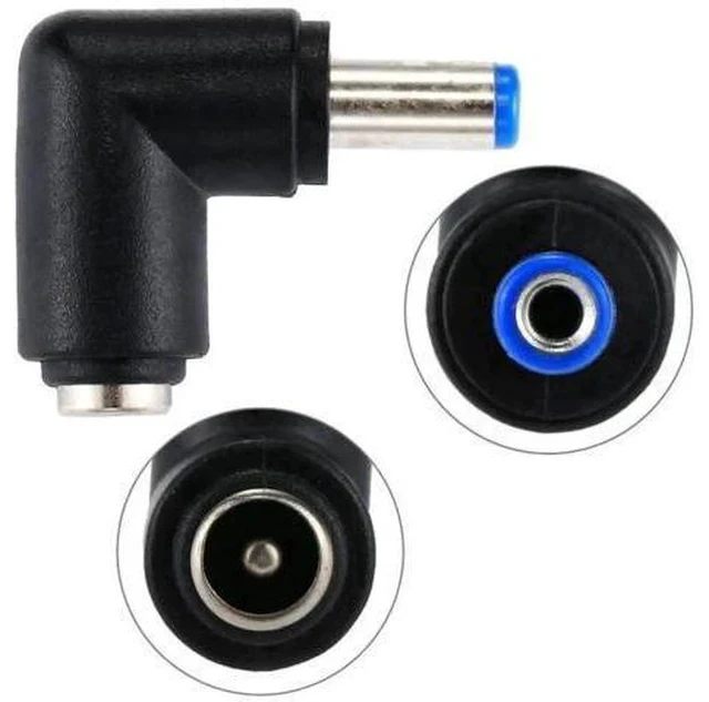 Alt view image 2 of 6 - 90 Degree Right Angle DC 5.5x2.1mm Male to DC 5.5x2.1mm Female Power Connector Elbow Adapter for Laptops & Notebooks
